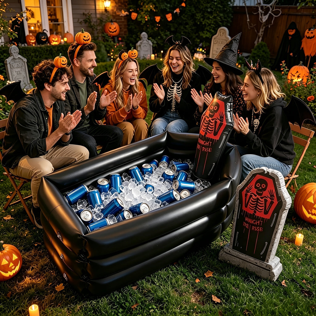Inflatable Halloween Tombstone Party Cooler