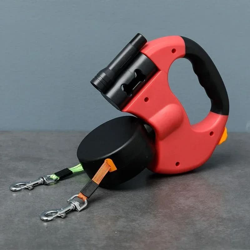 HarborPace Duo 3 m Extendable Leads With LED And Bag Dispenser For Relaxed Walks