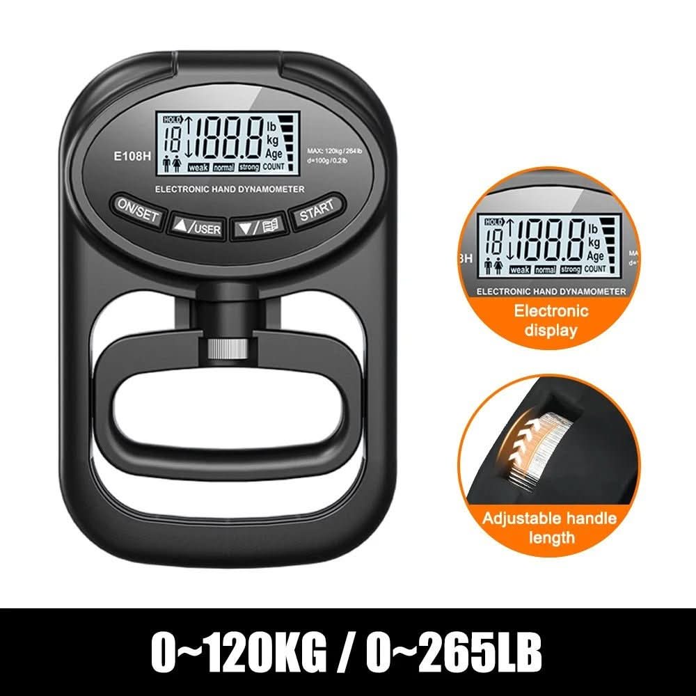 GripFlex Digital Handheld Grip Force Meter Up to 120 Kg