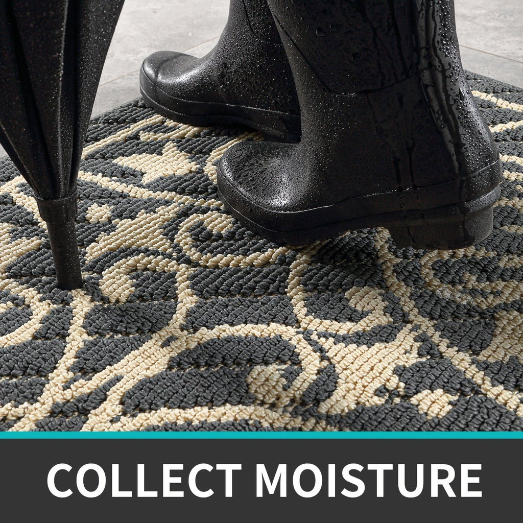 Low profile non-slip indoor entryway mat for clean and safe floors