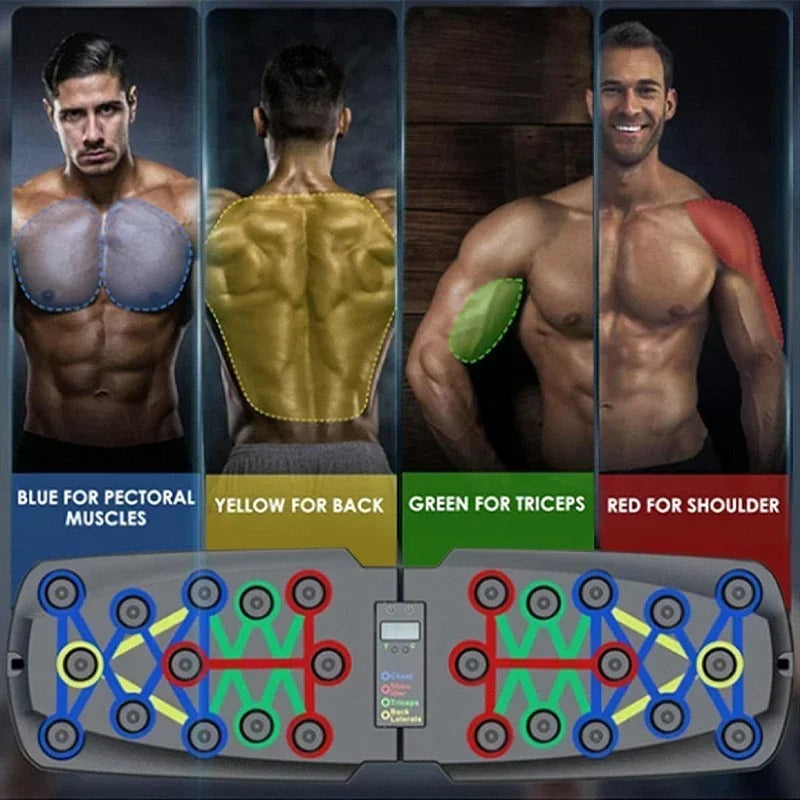 30-In-1 Digital Push-Up Board For At-Home Workouts And Full-Body Training | Fervei