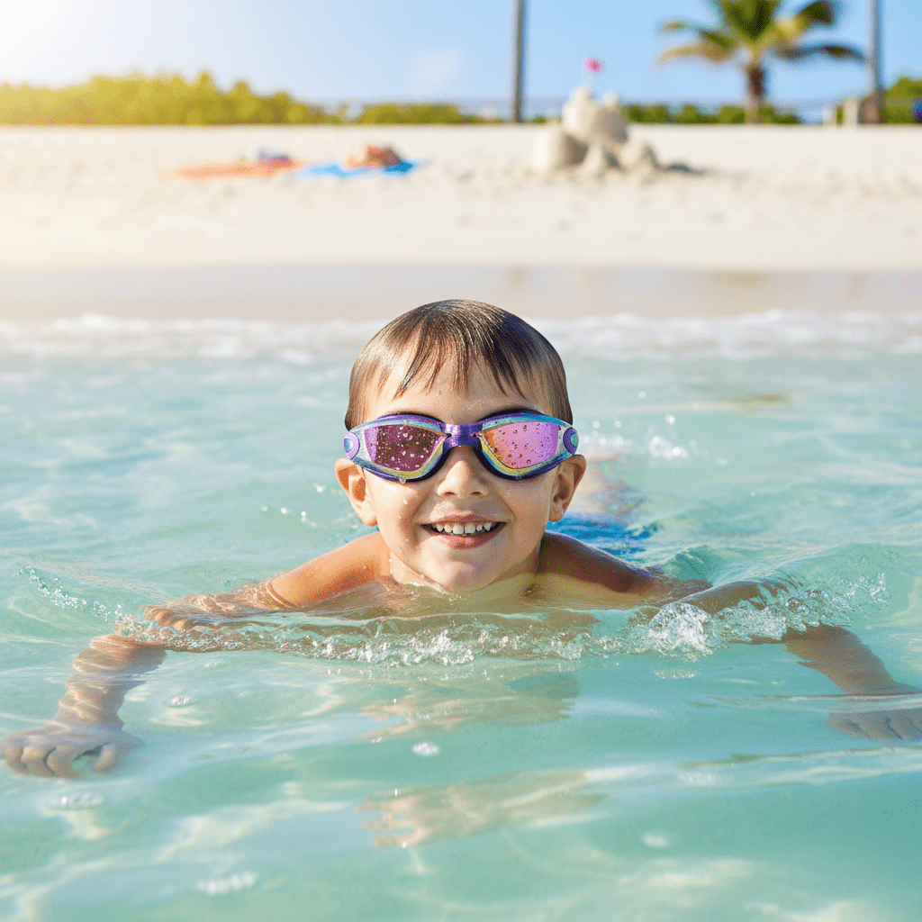 AquaGlide Anti-Fog Swimming Goggles For Optimal Vision And Comfort