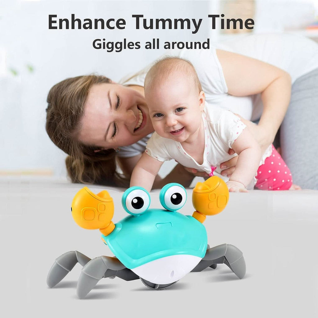 Jouet rampant CrawlJoy Crabe avec musique et couleurs pour bébés de 12 mois et plus