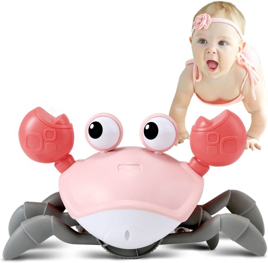 Jouet rampant CrawlJoy Crabe avec musique et couleurs pour bébés de 12 mois et plus