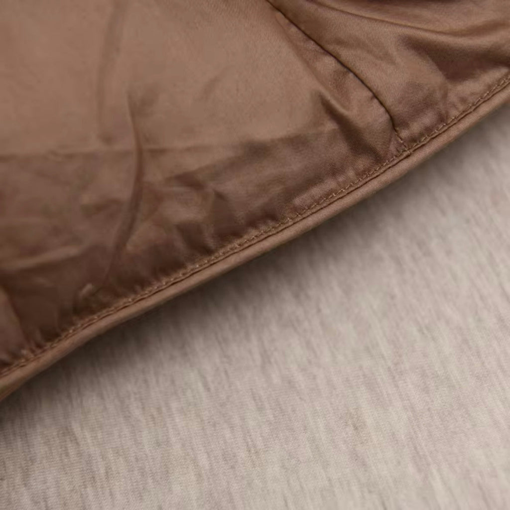 Liora Brown Comforter With Goose Down For Lightweight Luxury