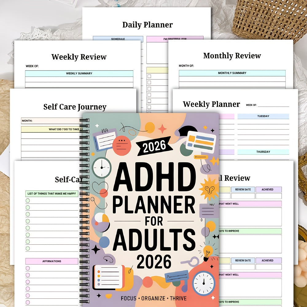 ADHD productivity planner for structured daily and weekly organization