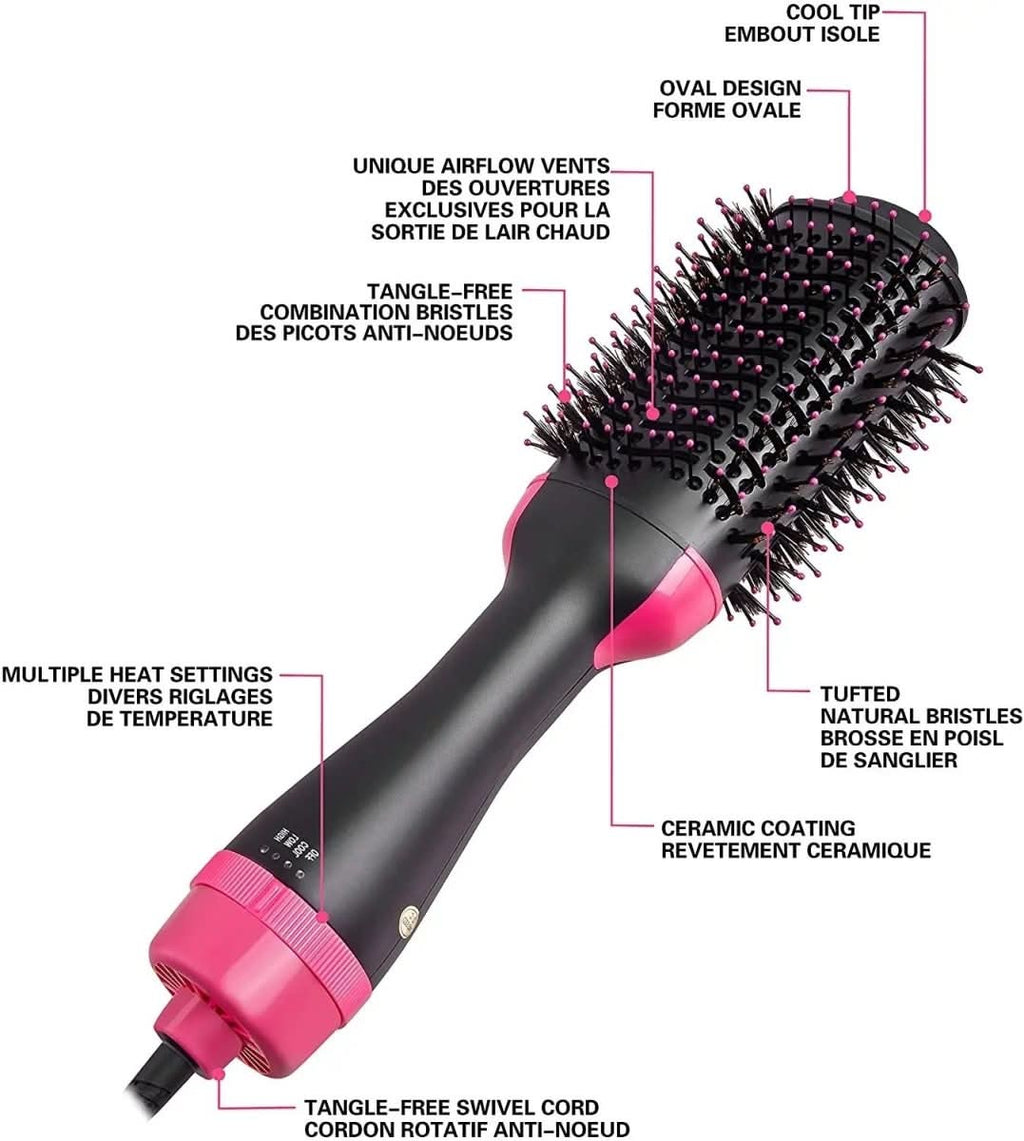 AuraNova ProStyle 4 In 1 Hair Dryer and Straightener for Volume Shine and Styling