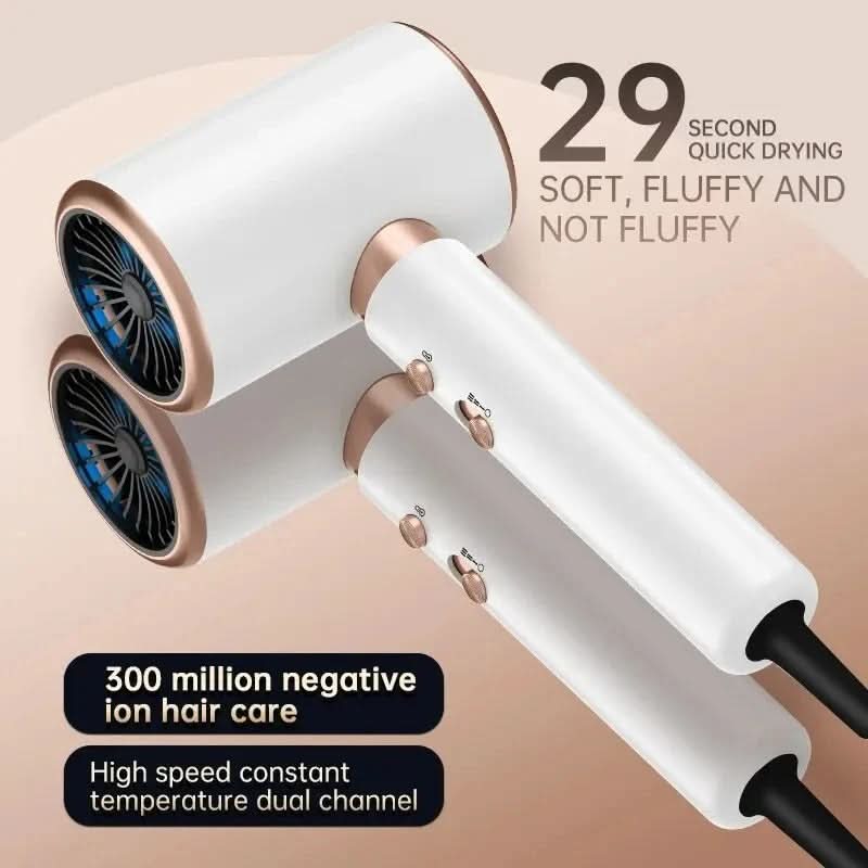 Uscător de păr LumaPro 2400W cu tehnologie cu ioni și design elegant pentru toate tipurile de păr