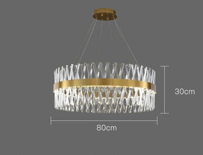 Lustre Cristal Croisé Doré Aurelia avec Éclat Luxor