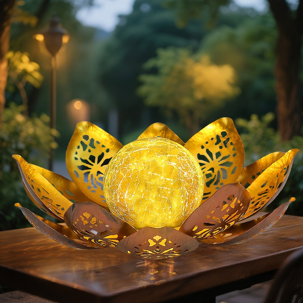 Lampă de grădină Solar Lotus