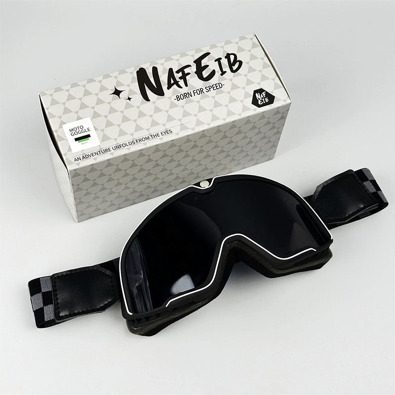 Vintage Motorcycle Goggles For Glasses Wearers, Wind And Dust Resistant