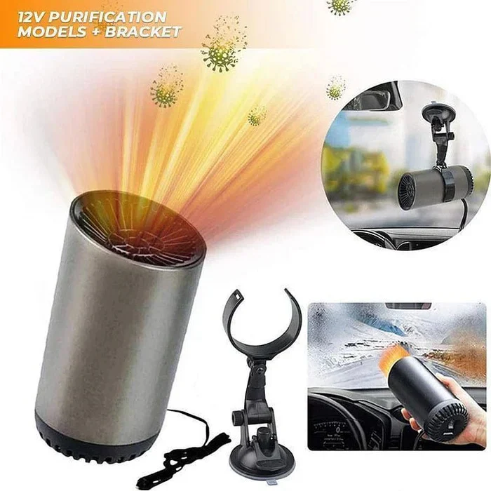 12V 150W auton mukitelineen lämmitin, jossa 360 asteen ilmavirtaus nopeaan lämmitykseen ja ikkunan sulatukseen