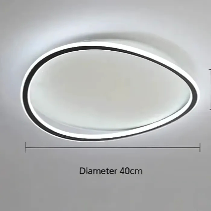 Novae Moderne skulpturale LED-Deckenleuchte in mattem Schwarz