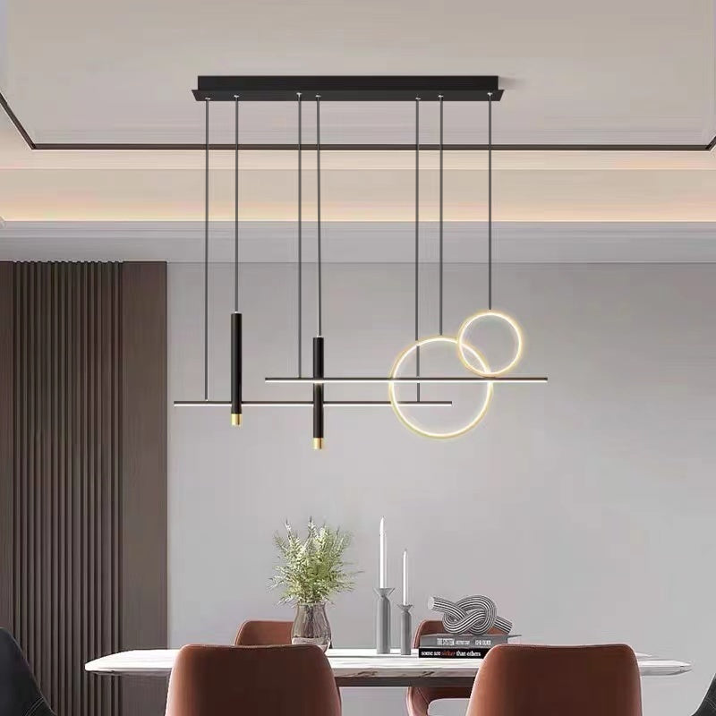 MadinaGlow LED Chandelier In Black Metal Finish An Elegant Accent For Living And Dining Rooms
