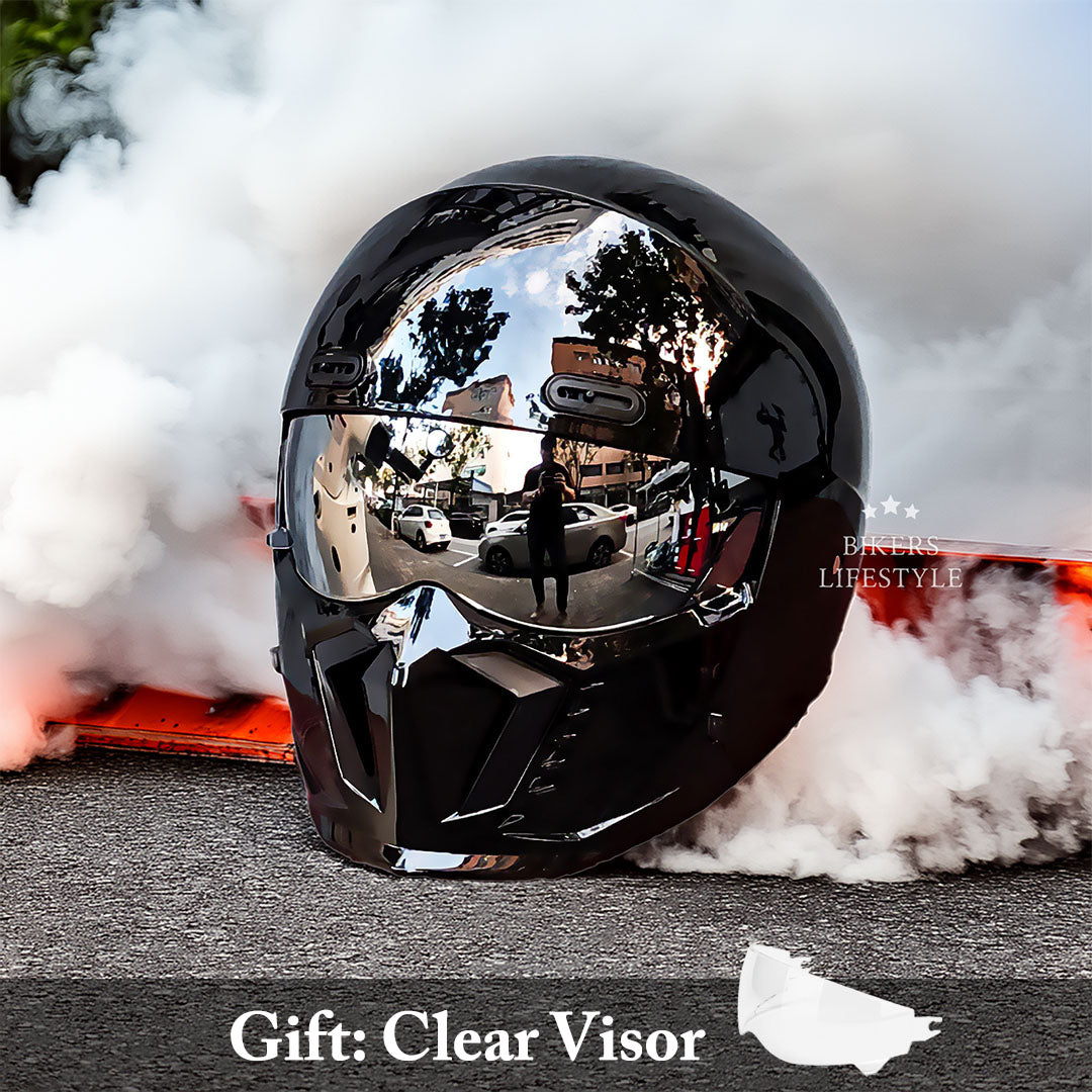 AstraGlide Retro Style Motorcycle Helmet With New Lens | Fervei