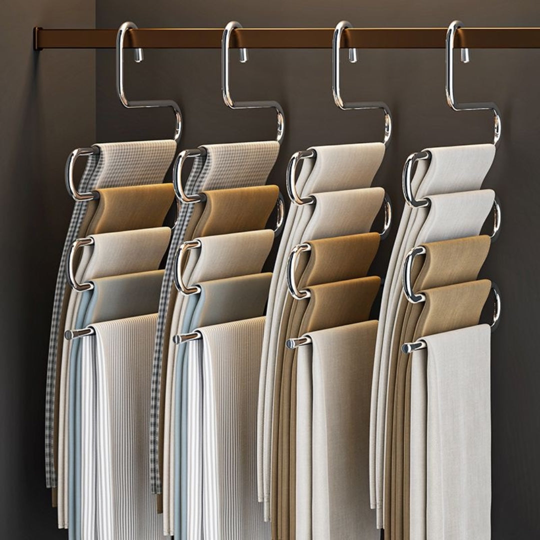 Dagny Stackable Trousers Hanger With Multiple Tiers For Closet Space