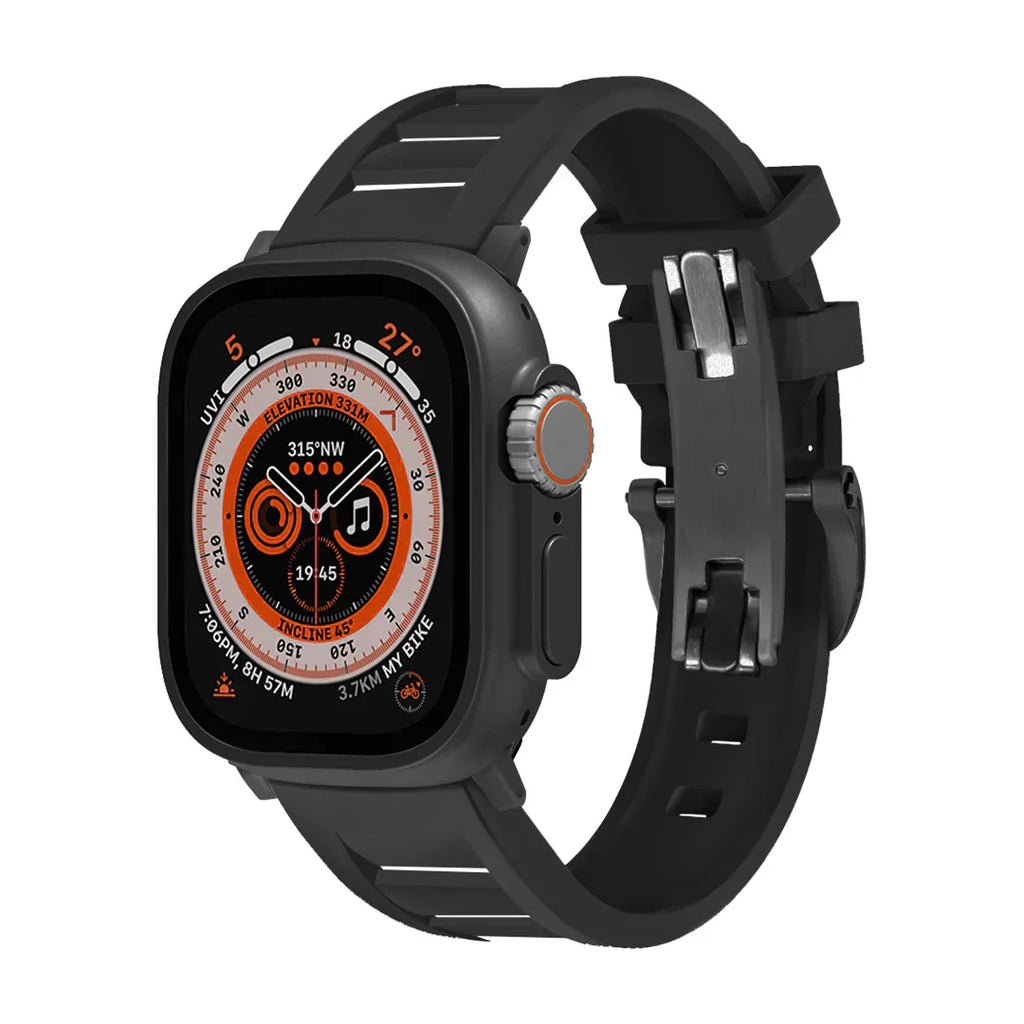 Řemínek na Apple Watch FKM s motýlkovou sponou pro pohodlné nošení