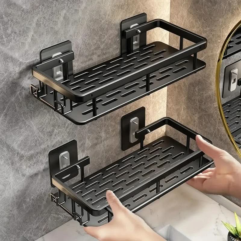 Fúrás nélküli fürdőszobai polc modern és rendezett terekhez