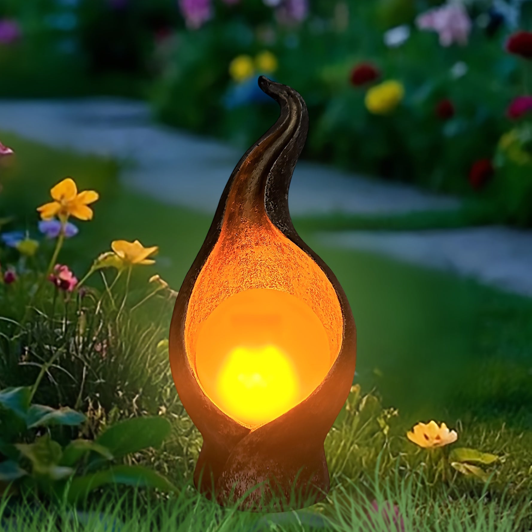 Solar Flame Garden Lamp