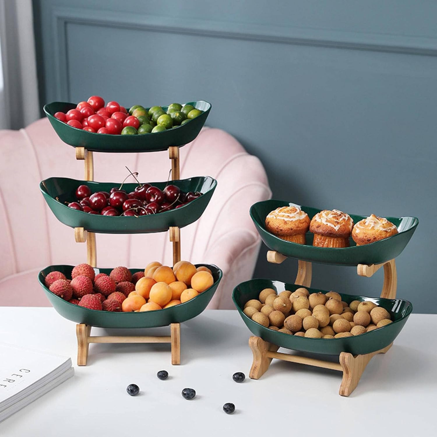 FruitTower Elegant metal frugtfad til køkkenudstilling