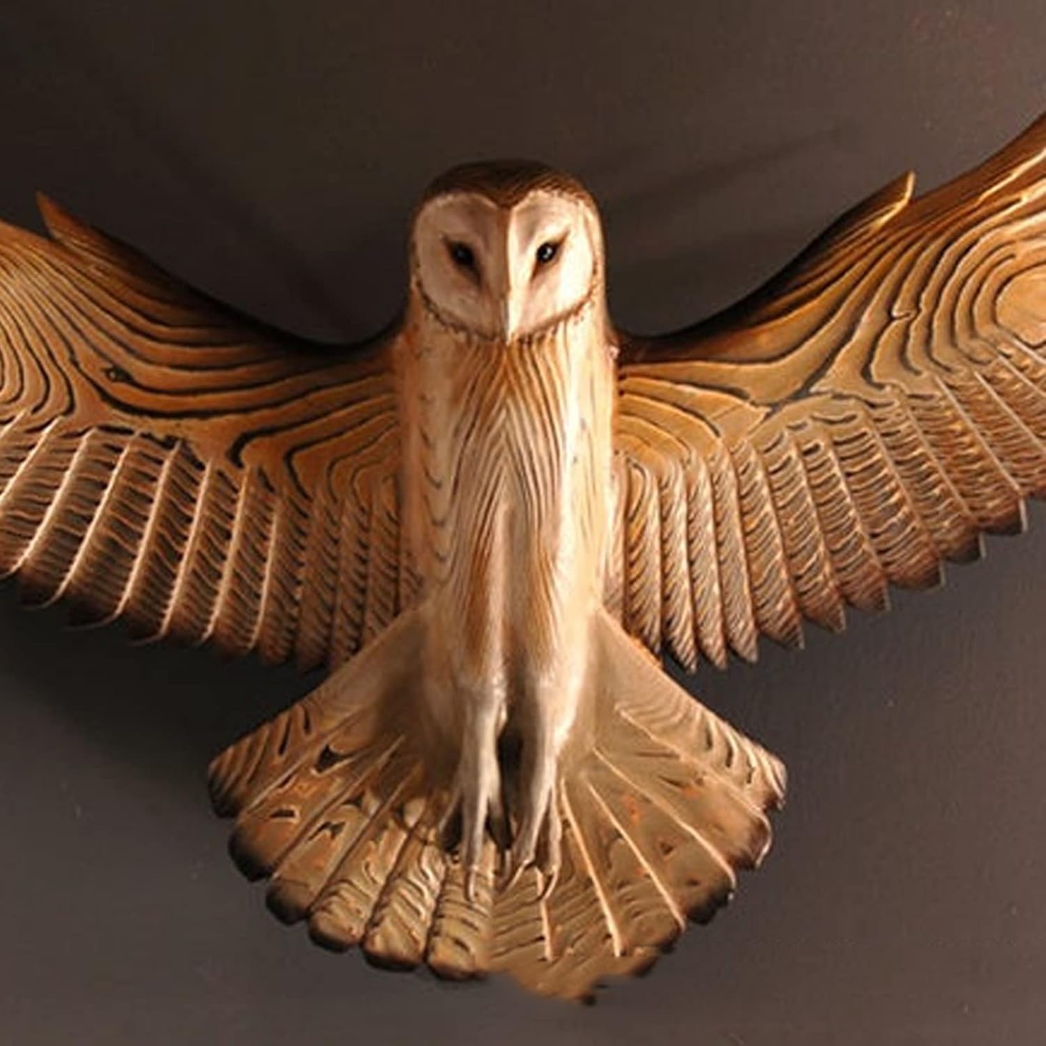 TimberNest Barn Owl Wall Art Made From Solid Wood With Handcrafted Surface