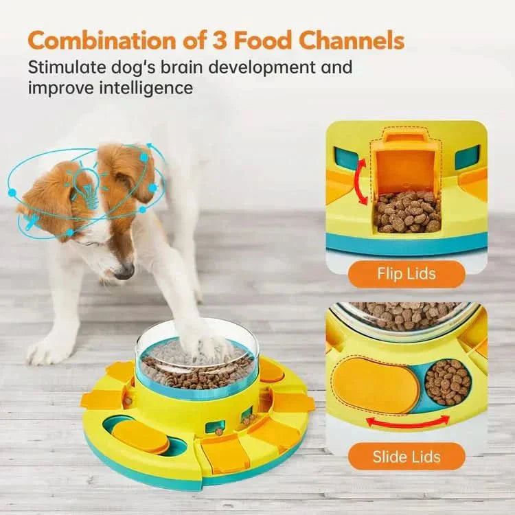 NibbleNook Interactive Anti Gulping Bowl for Dogs and Cats
