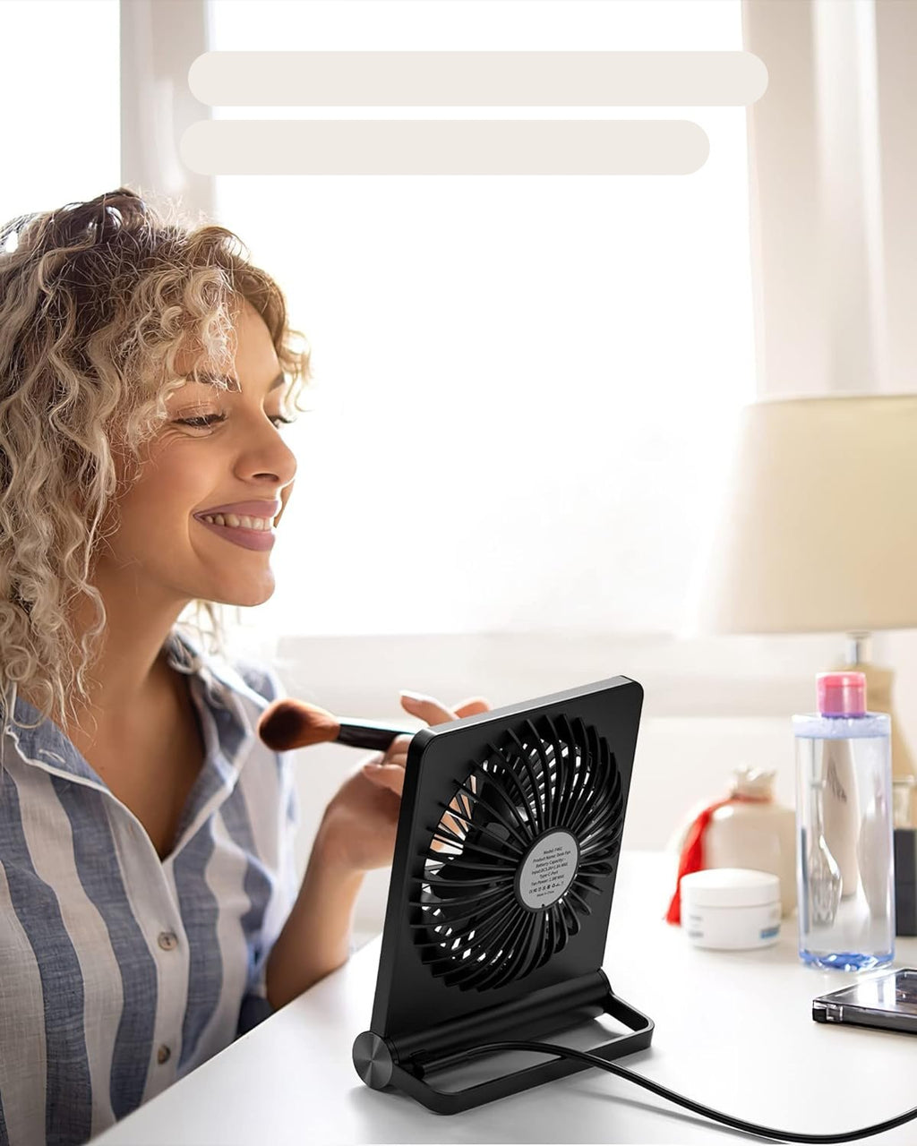 Kompaktní stolní ventilátor AeroCalm Ultra-Setting pro klidný proud vzduchu