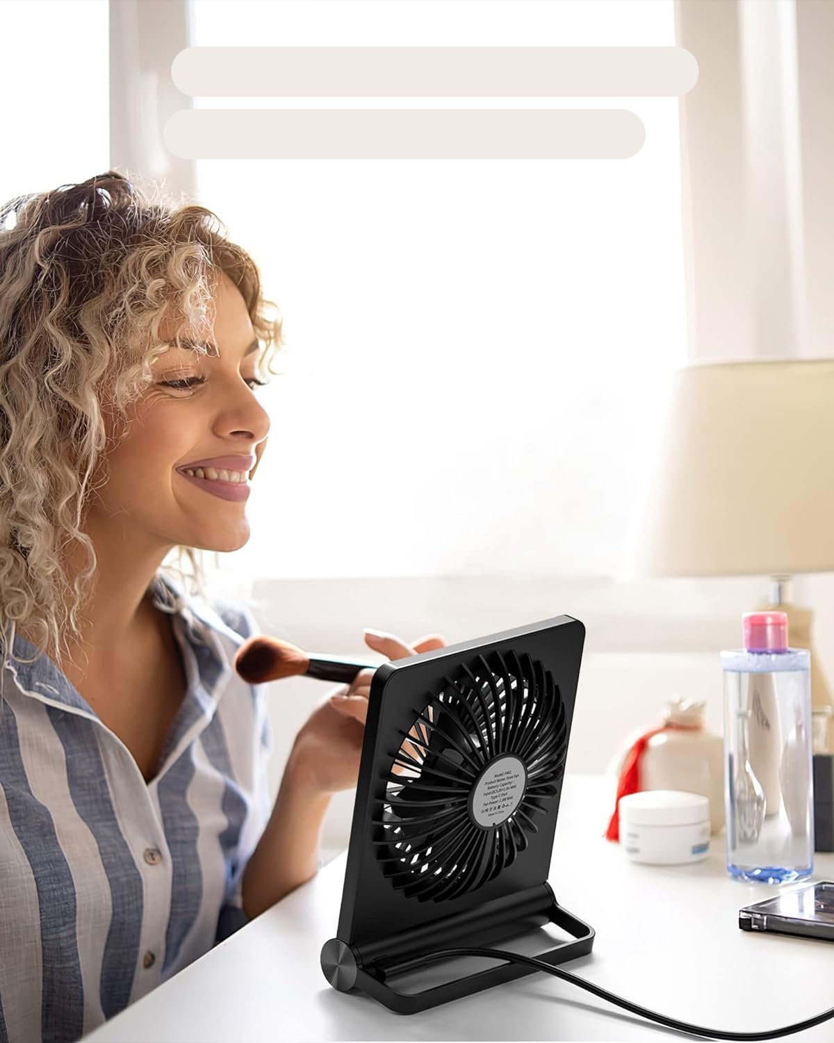 Kompaktní stolní ventilátor AeroCalm Ultra-Setting pro klidný proud vzduchu