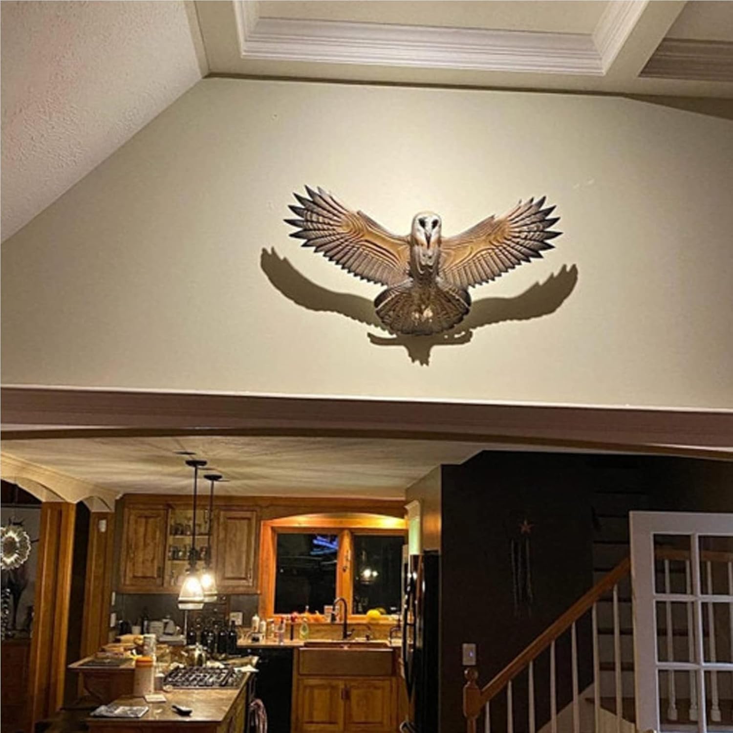 TimberNest Barn Owl Wall Art Made From Solid Wood With Handcrafted Surface