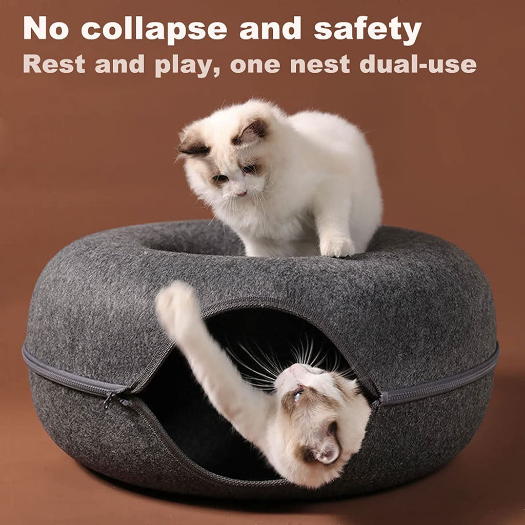 SerenePaw Tunnel Di Lusso Per Gatti Con Area Dormitorio Per Gatti Da Interno