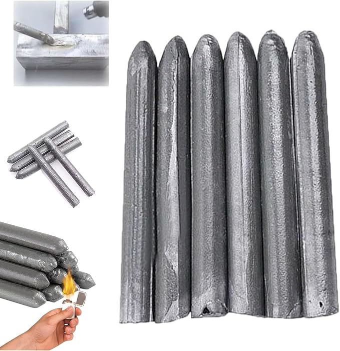 Kit di riparazione in alluminio da 10 pezzi per superfici metalliche con torcia o accendino