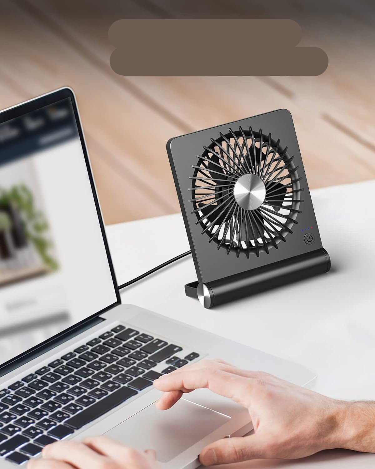 Kompaktní stolní ventilátor AeroCalm Ultra-Setting pro klidný proud vzduchu