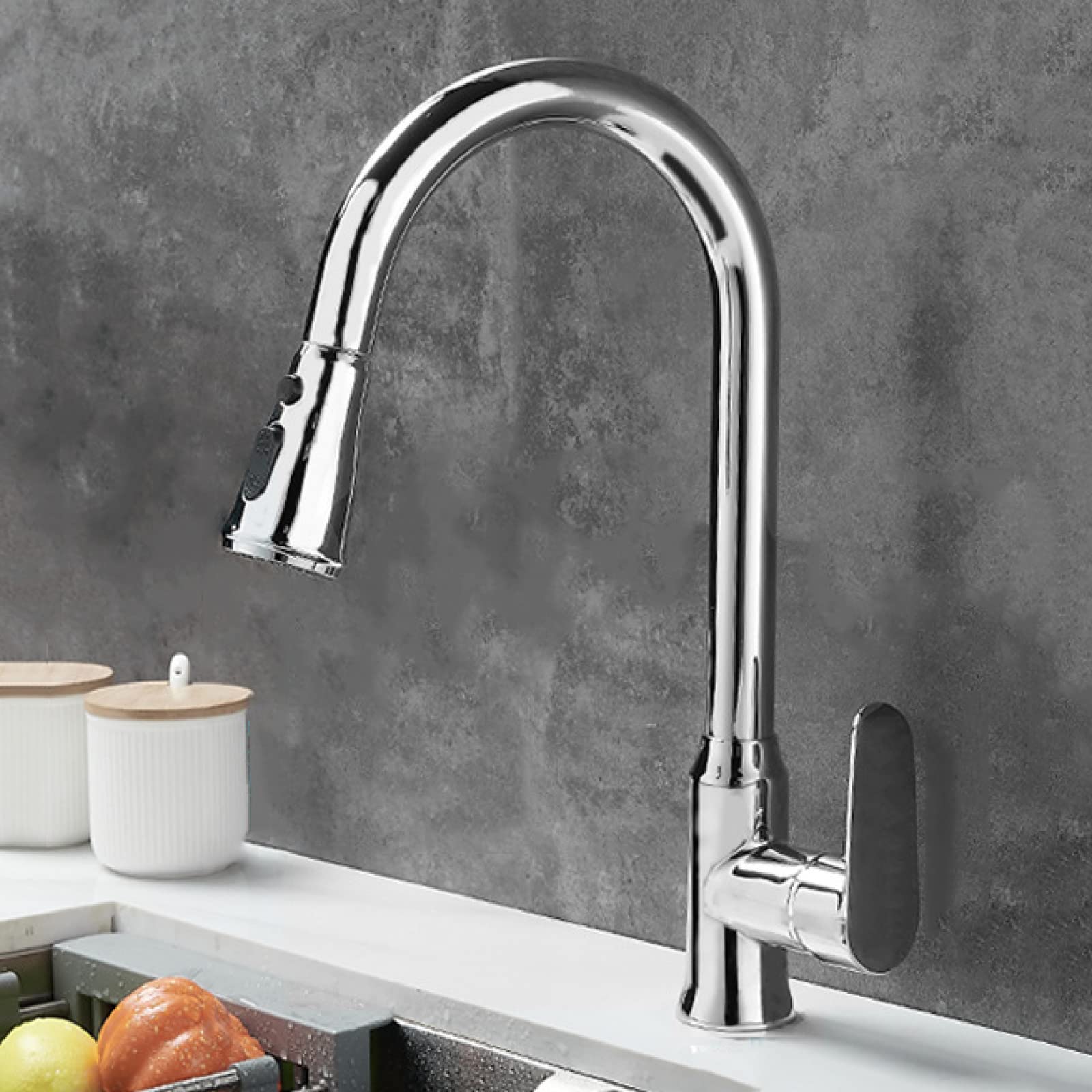 AureaFlow Elegant Kitchen Faucet With Pull Out Function And 360 Degree Rotation