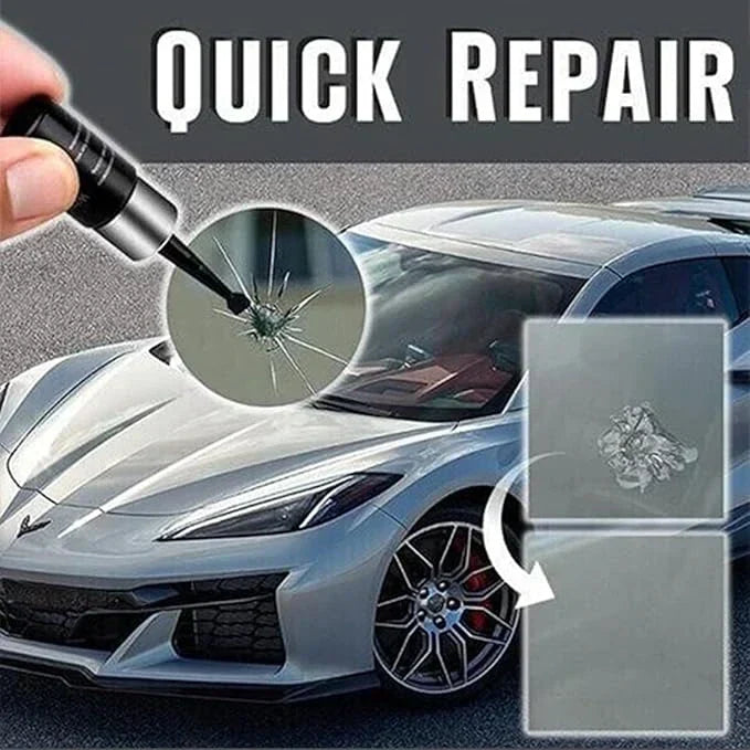 Kit de reparación de vidrio multiusos para parabrisas, ventanas y muebles