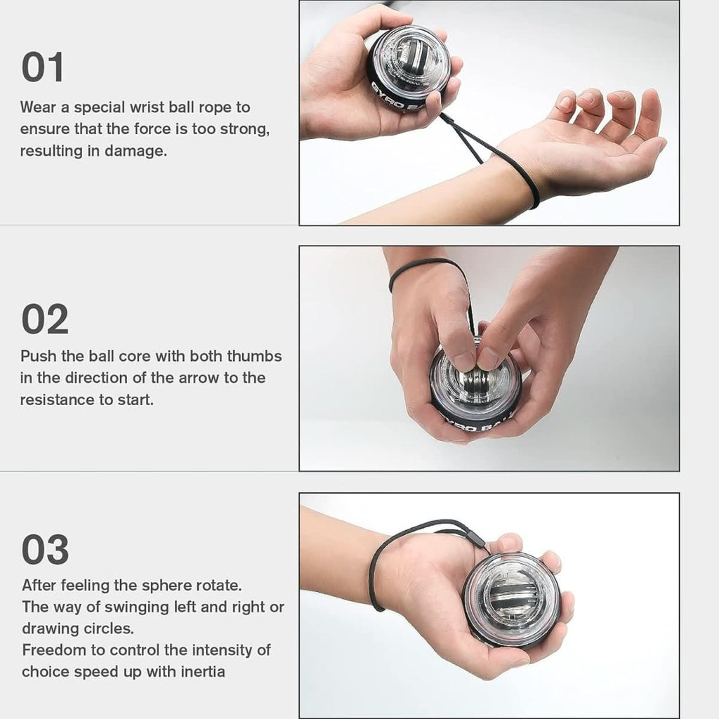 VigorGyro Self Starting Forearm Trainer With Gyroscopic Resistance