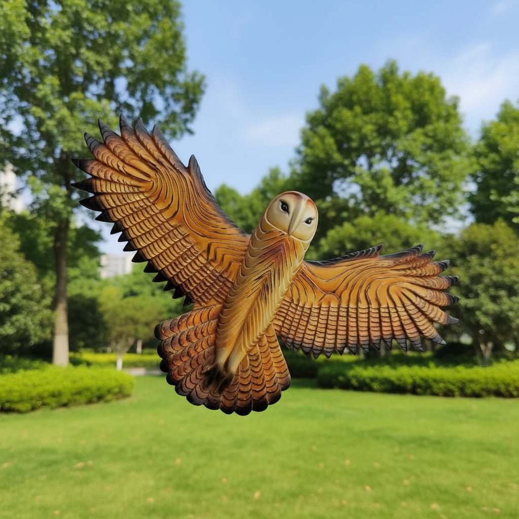 TimberNest Barn Owl Wall Art Made From Solid Wood With Handcrafted Surface