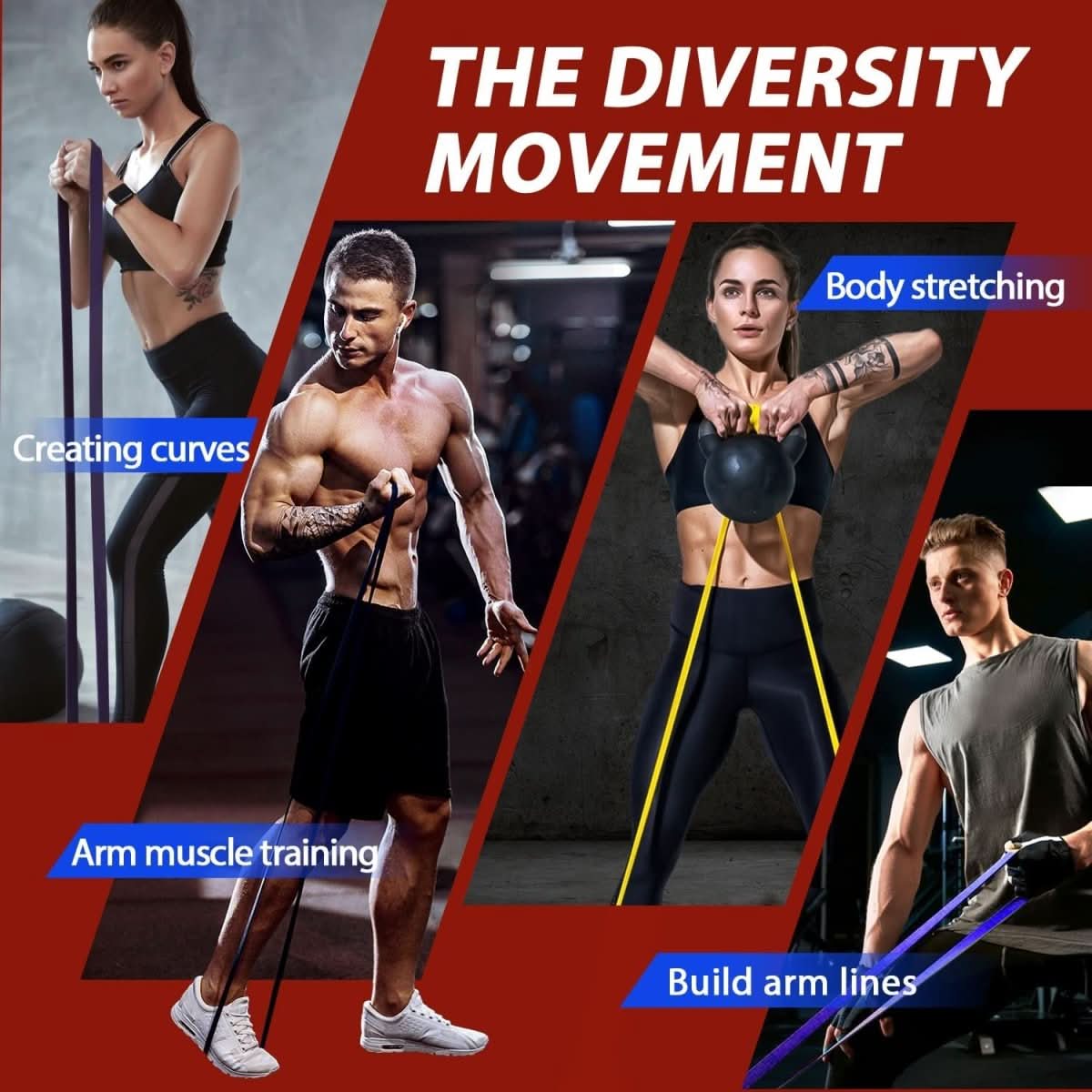 FlexPro Resistance Band Set For Pull Ups And Strength Training