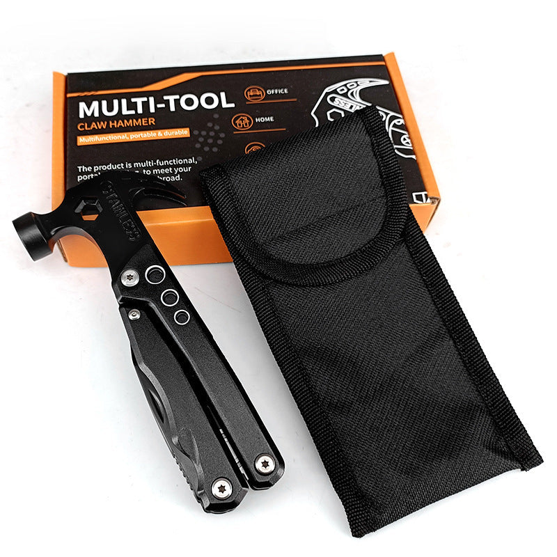 19-in-1 Multitool Hammer – Versatile Tool Combining Hammer, Pliers, Screwdriver, Knife, Bottle Opener, and 13 Extra Functions for Camping, DIY, and Emergencies