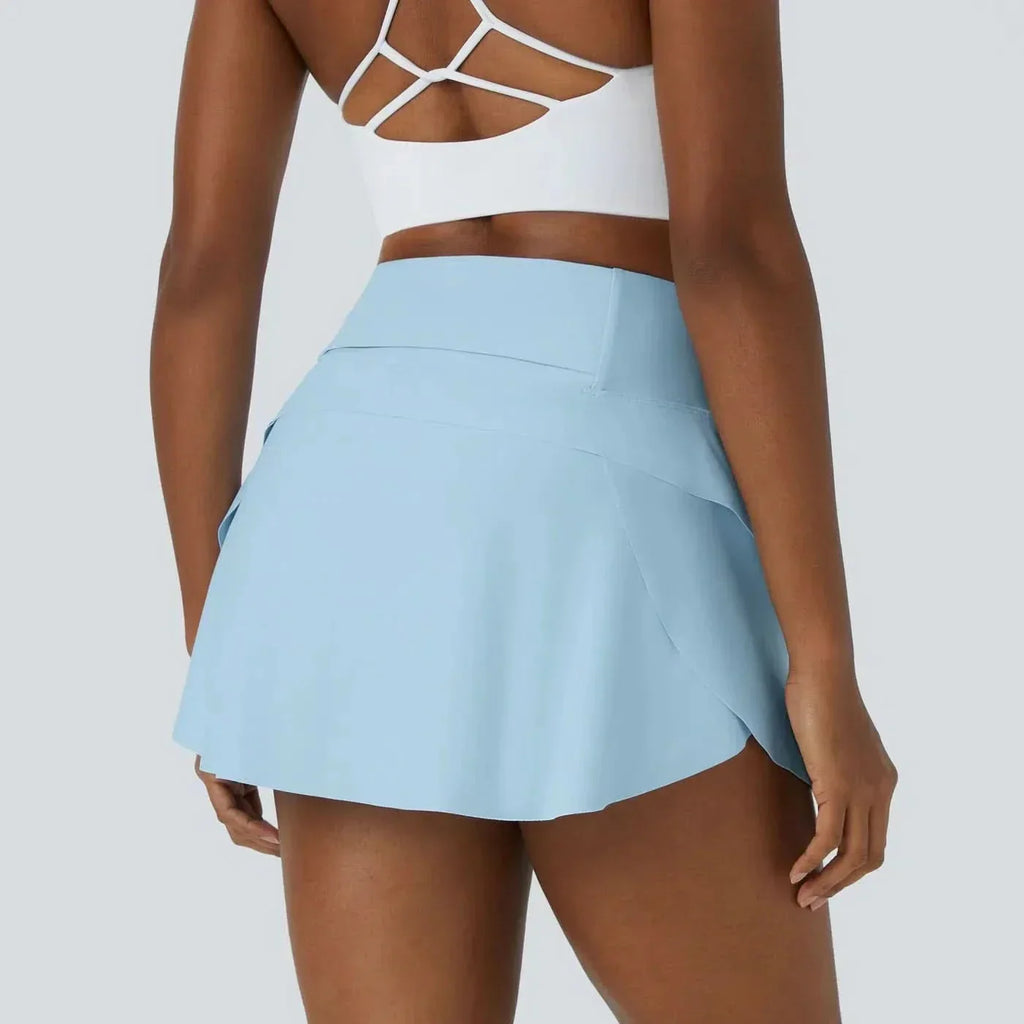 FlowPulse 2-In-1 Dance Skirt With Integrated Shorts And Hidden Back Pocket