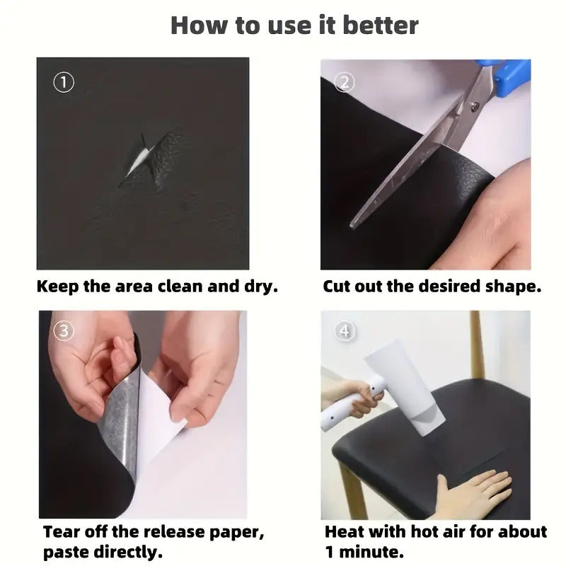 Extra Large Faux Leather Repair Patch for DIY Restoration