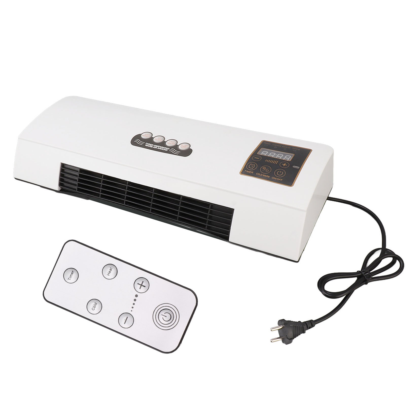 Unità climatica da parete 1800W: 4 in 1 Raffreddamento, Riscaldamento, Ventilatore, Deumidificatore
