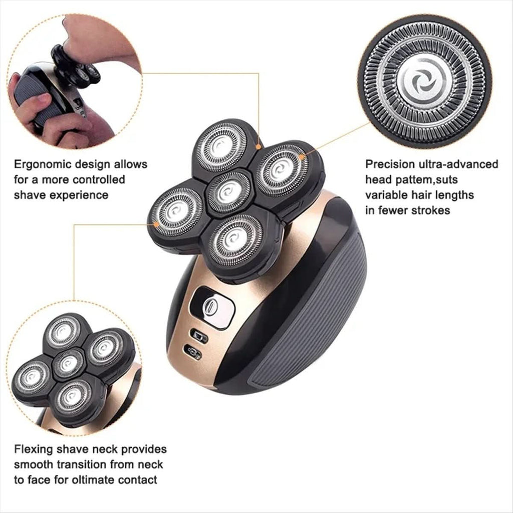 FlexTrim Pro 5-In-1 Trimmer With Floating Shaving Heads And Accessories