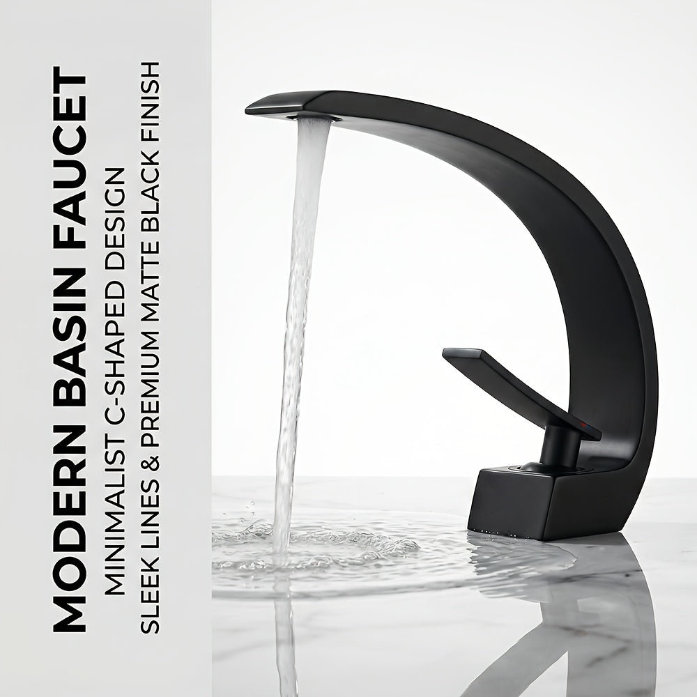 Black Brass Basin Faucet