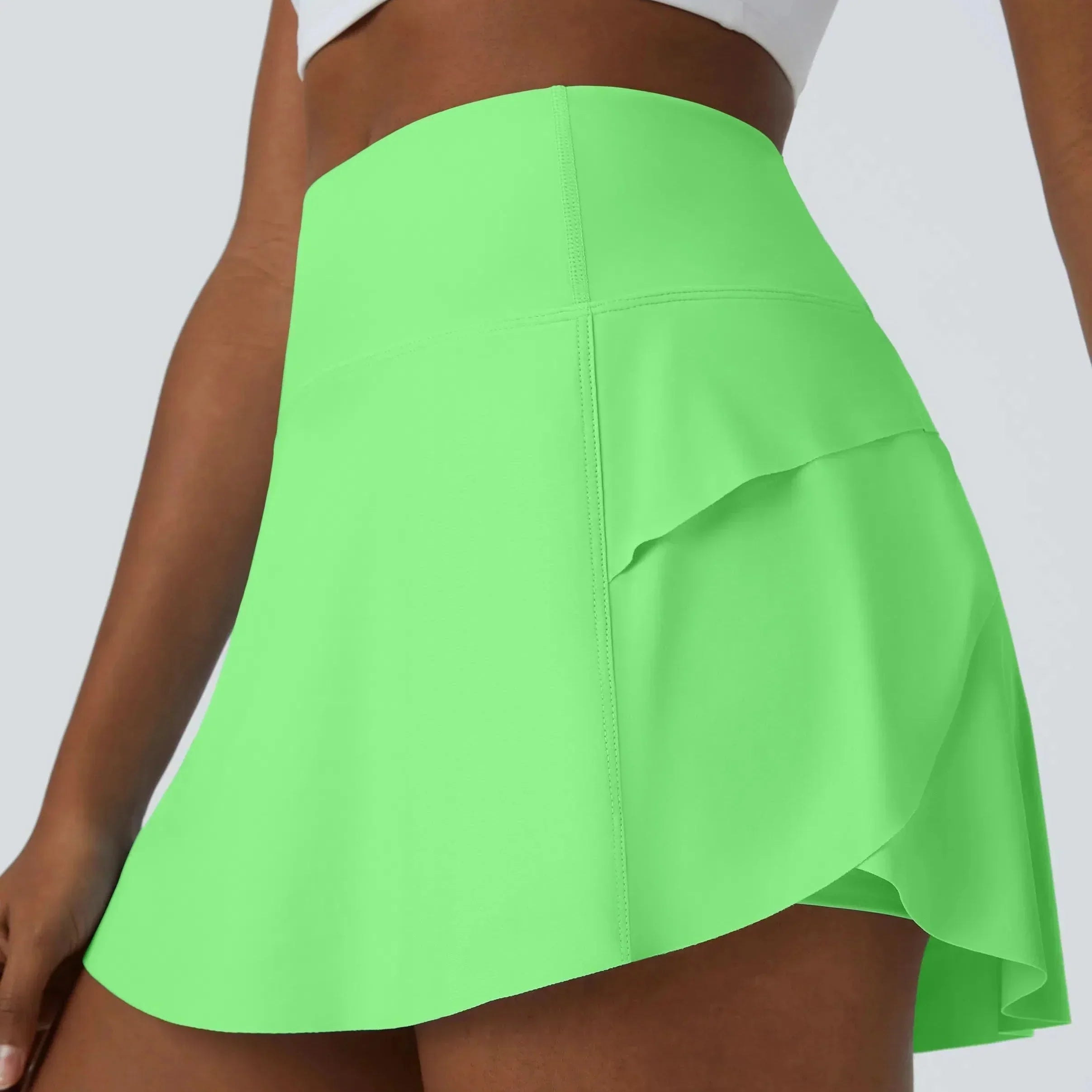 FlowPulse 2-In-1 Dance Skirt With Integrated Shorts And Hidden Back Pocket
