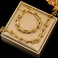 Lumiere Jewelry Set In Gold Link Form With Timeless Shine