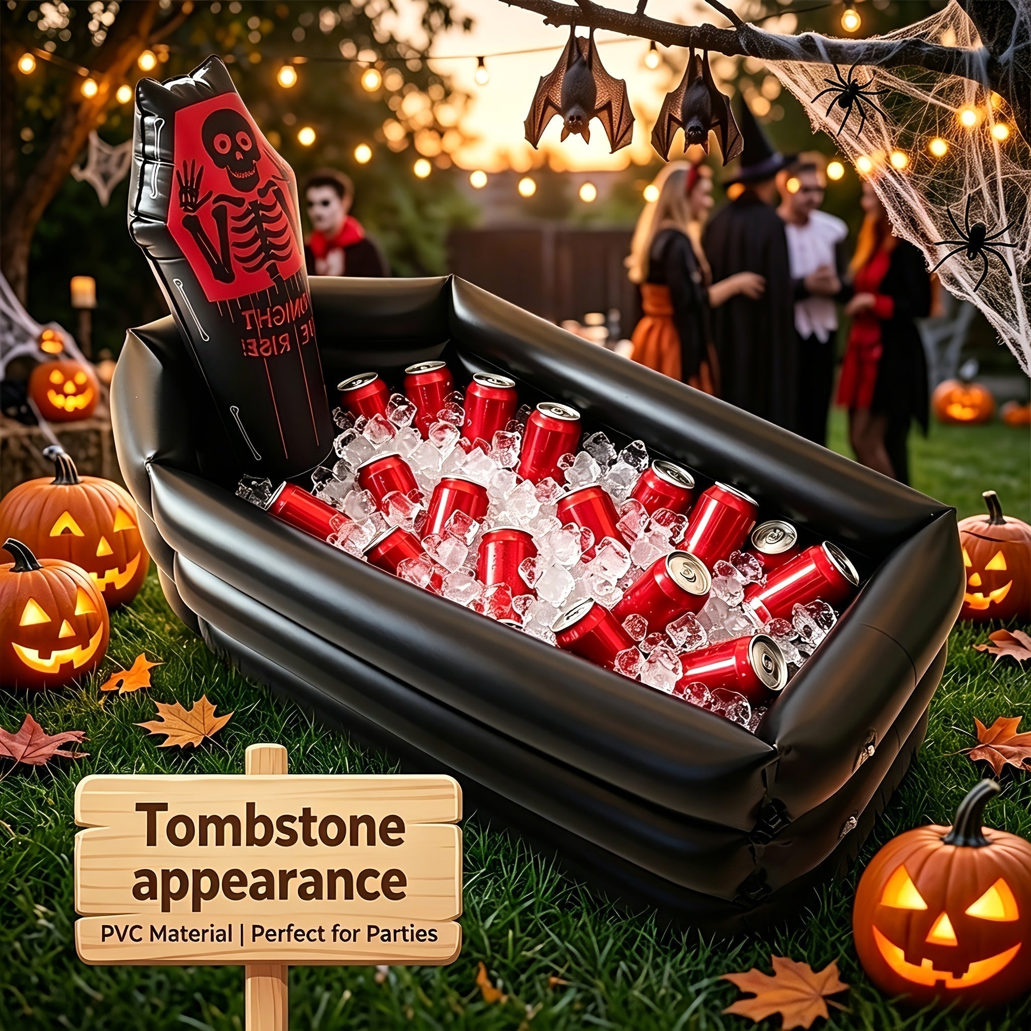 Inflatable Halloween Tombstone Party Cooler