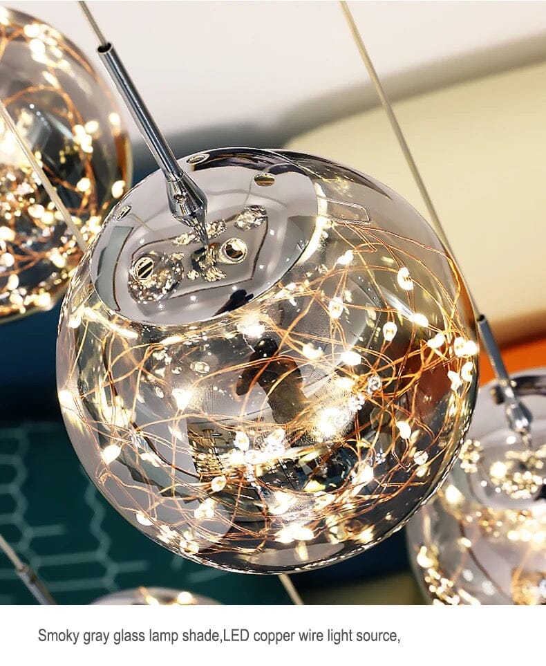 Bella Glass Ball Chandelier | Fervei