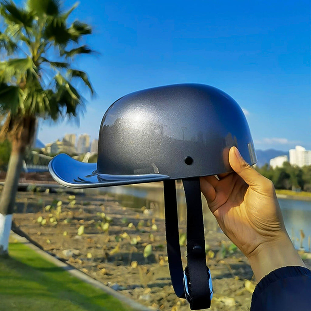 Baseball Cap Style Motorcycle Helmet DOT Approved For Everyday Riding
