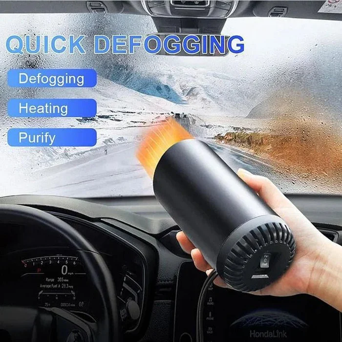 12V 150W auton mukitelineen lämmitin, jossa 360 asteen ilmavirtaus nopeaan lämmitykseen ja ikkunan sulatukseen