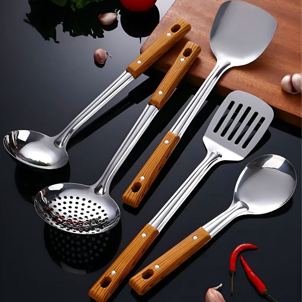Luxury Stainless Steel Kitchen Utensil Set With Elegant Design And Durability